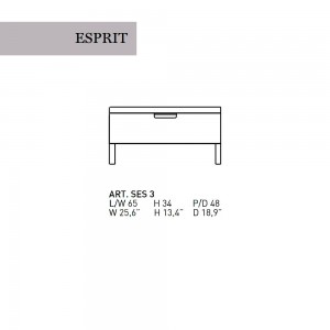Mesita de noche Esprit de Alivar. Muebles modernos italianos. Mobiliario de diseño elegante.