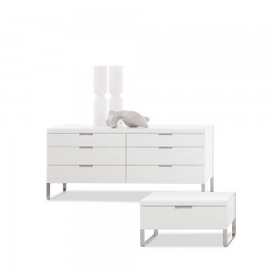 Mesita de noche Esprit de Alivar. Muebles modernos italianos. Mobiliario de diseño elegante.