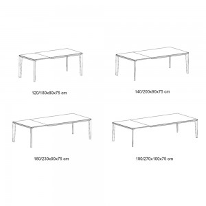 Mesa Echo Extensible Cerámica de Bontempi. Muebles modernos italianos.