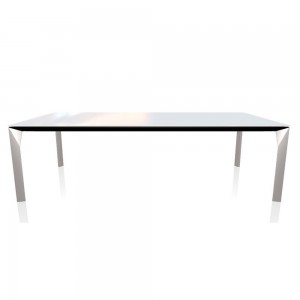 Mesa Mirage Cristal de Bontempi. Mesa de diseño italiano para comedor.