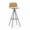 Taburete Varya Wood giratorio Inclass. Taburete de diseño moderno para el hogar.