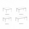 Mesa Mirage Cristal de Bontempi. Mesa de diseño italiano para comedor.