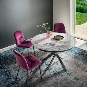 Silla Chantal Acero de Bontempi. Sillas contemporáneas de diseño italiano.