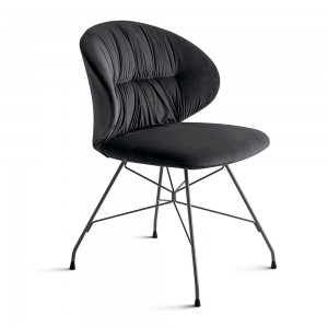 Silla Drop Acero de Bontempi.  Sillas y butacas contemporáneas de diseño italiano.