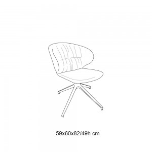 Silla Drop Giratoria de Bontempi. Sillas contemporáneas de diseño italiano.