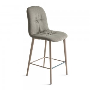 Taburete Chantal de Bontempi.  Taburetes tapizado en ecopiel de diseño italiano.