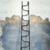 Escultura decorativa Ladder de GTV Thonet Vienna. Escalera perchero de diseño.