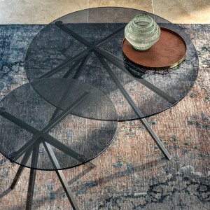 Mesa Auxiliar Ray de Bontempi. Mesas de café modernas de diseño italiano.