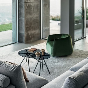 Mesa Auxiliar Ray de Bontempi. Mesas de café modernas de diseño italiano.