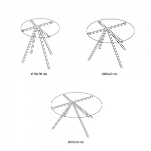Mesa Auxiliar Ray de Bontempi. Mesas de café modernas de diseño italiano.