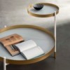 Mesa Auxiliar Planet Cristal de Bontempi. Mesas auxiliares modernas de diseño italiano.