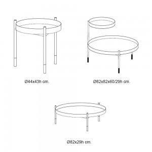 Mesa Auxiliar Planet Cristal de Bontempi. Mesas auxiliares modernas de diseño italiano.