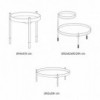 Mesa Auxiliar Planet Cristal de Bontempi. Mesas auxiliares modernas de diseño italiano.
