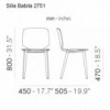 Silla Babila 2751 de Pedrali. Sillas de diseño. Sillas tapizadas para salón.