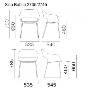 Sillón Babila 2735/2745 de Pedrali. Sillas de diseño. Sillas de polipropileno.