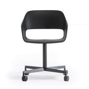 Sillón Babila con ruedas de Pedrali. Sillas con ruedas. Sillas de diseño.