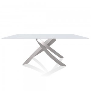 Mesa Artistico Cristal de Bontempi. Mesas para comedor de diseño italiano.