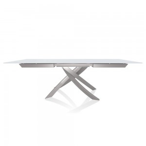 Mesa Artistico Extensible Cristal de Bontempi. Muebles modernos italianos.
