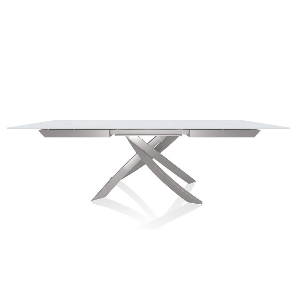Mesa Artistico Extensible Cristal de Bontempi. Muebles modernos italianos.