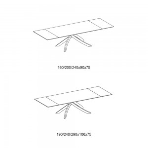 Mesa Artistico Extensible Cristal de Bontempi. Muebles modernos italianos.