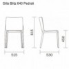 Silla Blitz 640 de Pedrali. Sillas de diseño. Sillas modernas para contract.