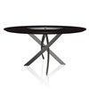 Mesa Barone Ring de Bontempi. Mesa con sobre giratorio de diseño italiano.