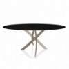 Mesa Barone Ovalada de Bontempi. Mesas con sobre de cristal de diseño italiano.