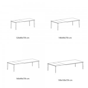Mesa Echo Extensible In Melamina o Unicolor de Bontempi. Muebles de diseño italiano.