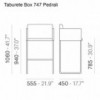 Taburete Box 747 de Pedrali. Taburetes de diseño. Taburetes modernos.