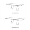 Mesa Fiandre de Bontempi. Mesas modernas para comedor de diseño italiano.
