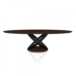 Mesa Fusion Ovalada de Bontempi. Mesas ovaladas modernas de diseño italiano.