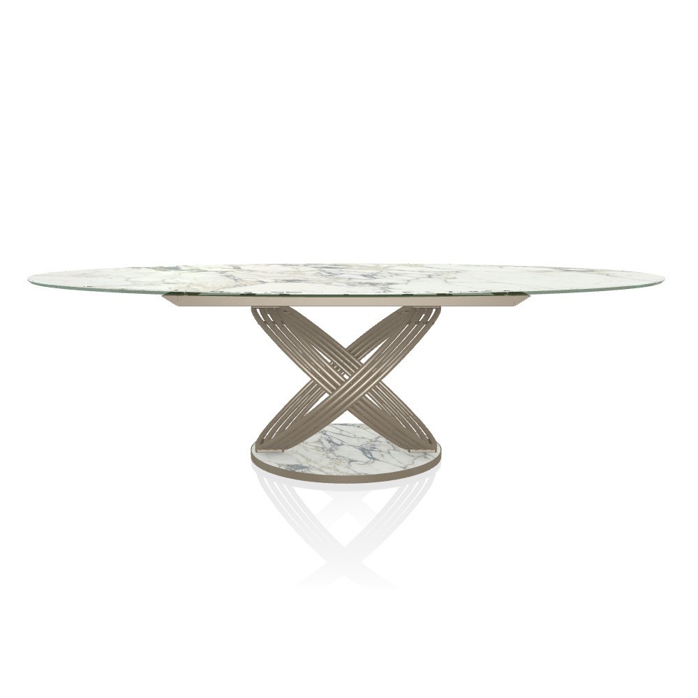 Mesa Fusion Ovalada de Bontempi. Mesas ovaladas modernas de diseño italiano.