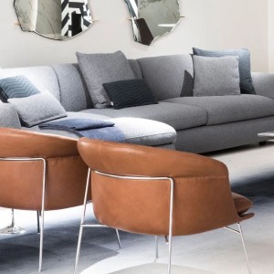 Sillón Moon Cuero Driade. Mueble de diseño moderno ideal para interiores.