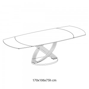 Mesa Fusion Redondeada Extensible de Bontempi. Mesas extensibles de diseño italiano.