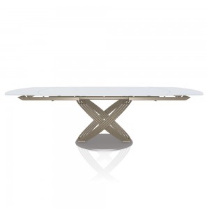 Mesa Fusion Redondeada Extensible de Bontempi. Mesas extensibles de diseño italiano.