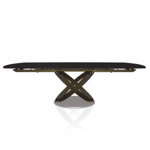 Mesa Fusion Redondeada Extensible de Bontempi. Mesas extensibles de diseño italiano.