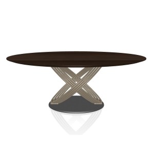 Mesa Fusion Redonda de Bontempi. Mesas redondas modernas de diseño italiano.