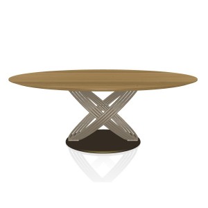 Mesa Fusion Redonda de Bontempi. Mesas redondas modernas de diseño italiano.