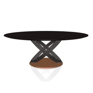 Mesa Fusion Redonda de Bontempi. Mesas redondas modernas de diseño italiano.