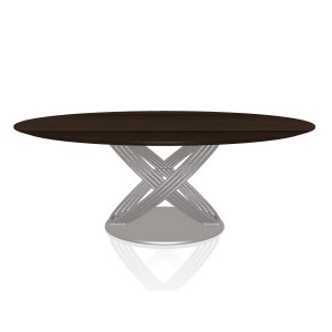 Mesa Fusion Redonda de Bontempi. Mesas redondas modernas de diseño italiano.