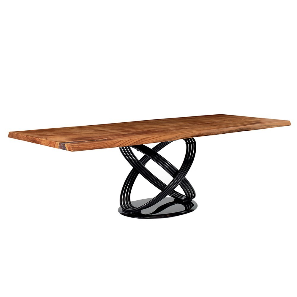 Mesa Fusion Rectangular Madera de Bontempi. Mesas de diseño italiano.