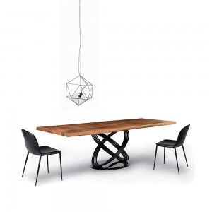 Mesa Fusion Rectangular Madera de Bontempi. Mesas de diseño italiano.