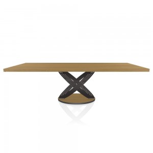 Mesa Fusion Rectangular Madera de Bontempi. Mesas de diseño italiano.
