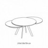 Mesa Giro Extensible con patas de Bontempi.  Muebles de diseño italiano.