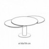 Mesa Giro Extensible base columna de Bontempi. Mesas modernas de diseño italiano.