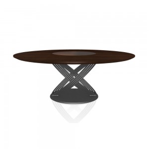 Mesa Fusión Ring de Bontempi. Mesa con sobre giratorio de diseño italiano.
