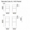 Taburete Cube XL 1453 de Pedrali. Taburetes de diseño. Taburetes para hotel.
