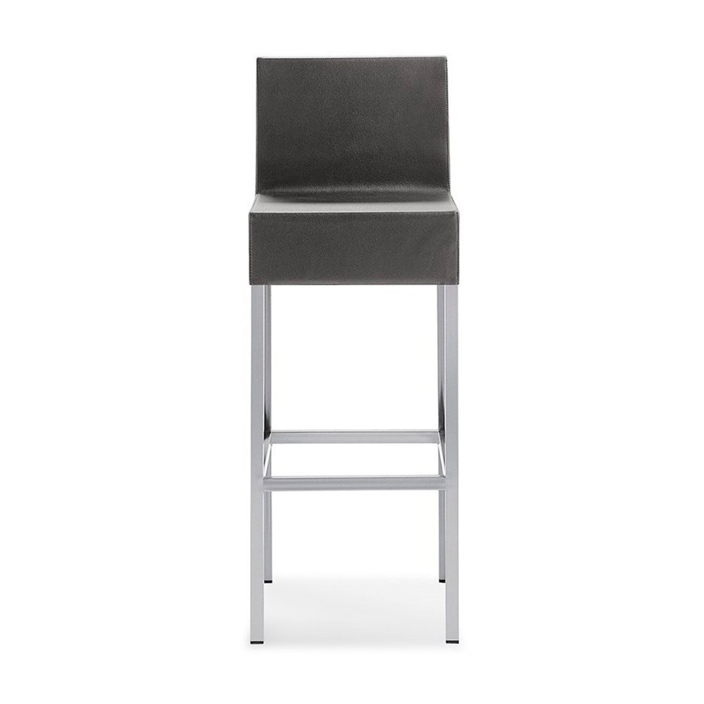 Taburete Cube XL con respaldo de Pedrali. Taburetes de diseño moderno.