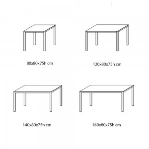 Mesa Diesis de Bontempi. Mesas modernas para comedor de diseño italiano.