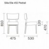 Silla Elle 452 de Pedrali. Sillas de diseño. Sillas tapizados para salón.